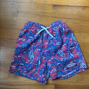 Vineyard Vines Coral and Azure Swim Trunks